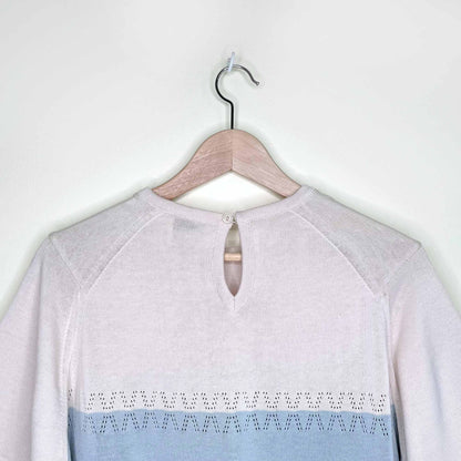 givenchy sport two-tone pointelle short sleeve knit - size 42