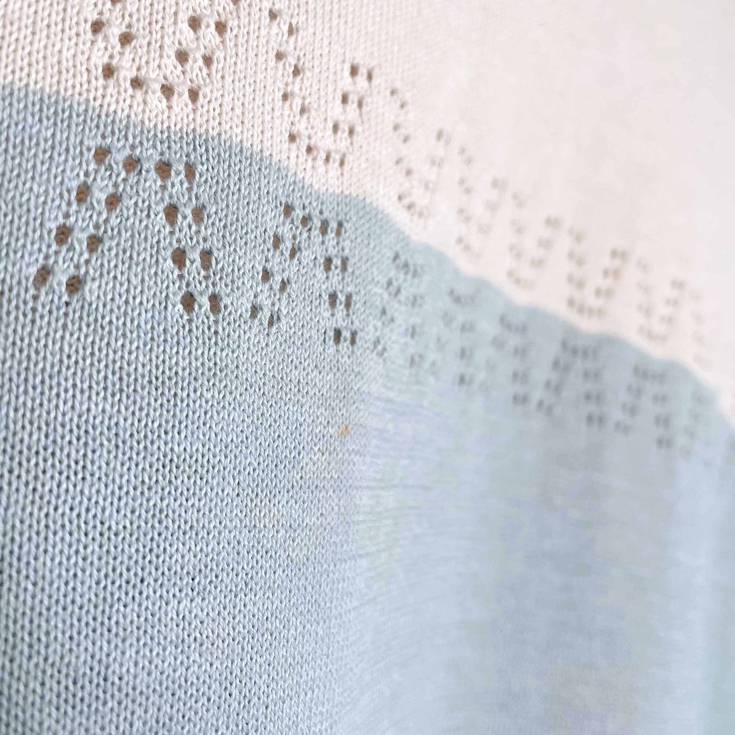 givenchy sport two-tone pointelle short sleeve knit - size 42