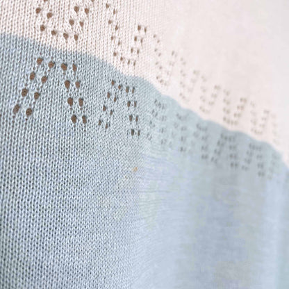 givenchy sport two-tone pointelle short sleeve knit - size 42