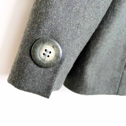 vintage selection de givenchy wool blazer with velvet trim - size 10W