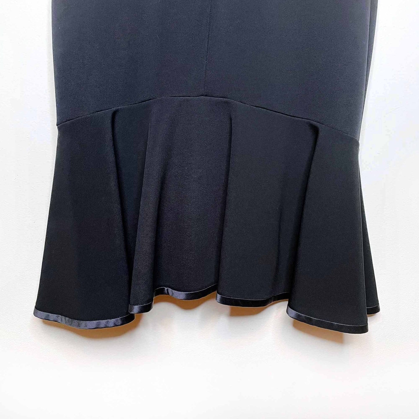 givenchy ss18 black short sleeve peplum hem black bodycon dress - size 38