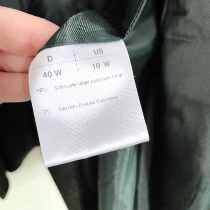 vintage selection de givenchy wool blazer with velvet trim - size 10W