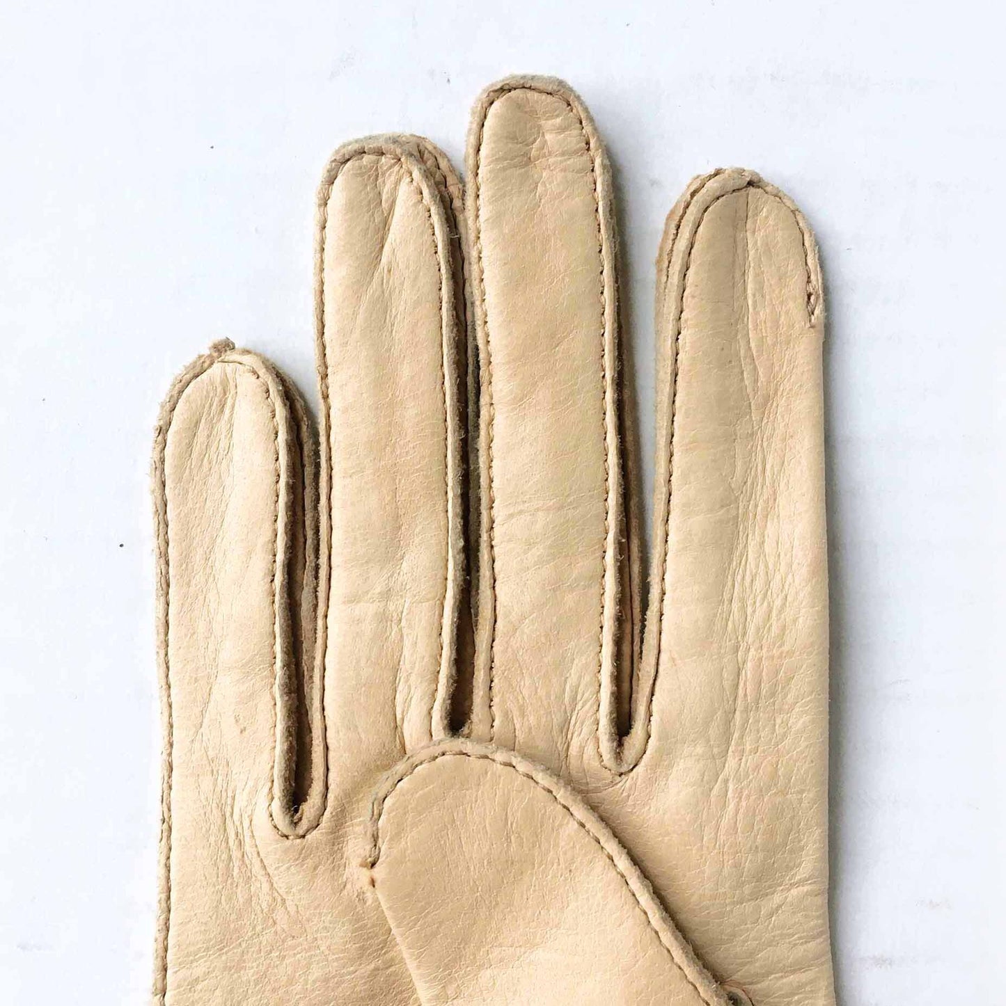 vintage natural leather driving gloves - size small