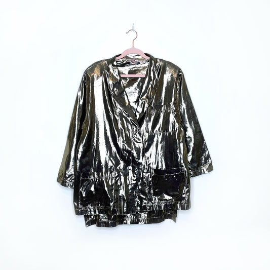 vintage body focus gold metallic jacket - size medium