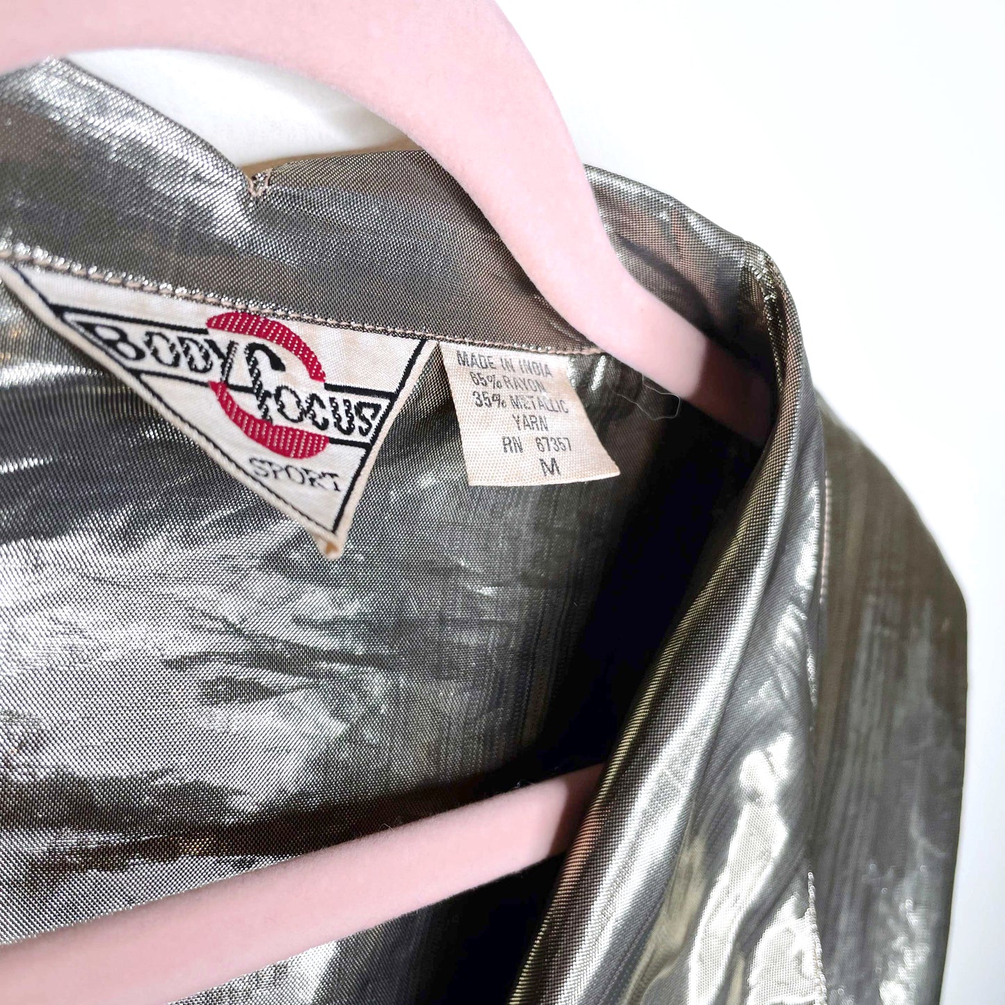 vintage body focus gold metallic jacket - size medium