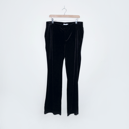 good american black velvet trouser pants - size 5