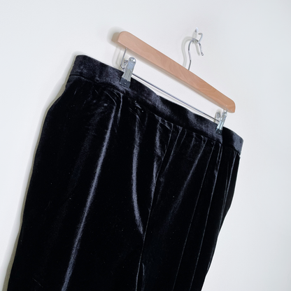 good american black velvet trouser pants - size 5