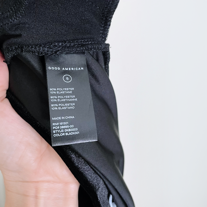 good american black velvet trouser pants - size 5