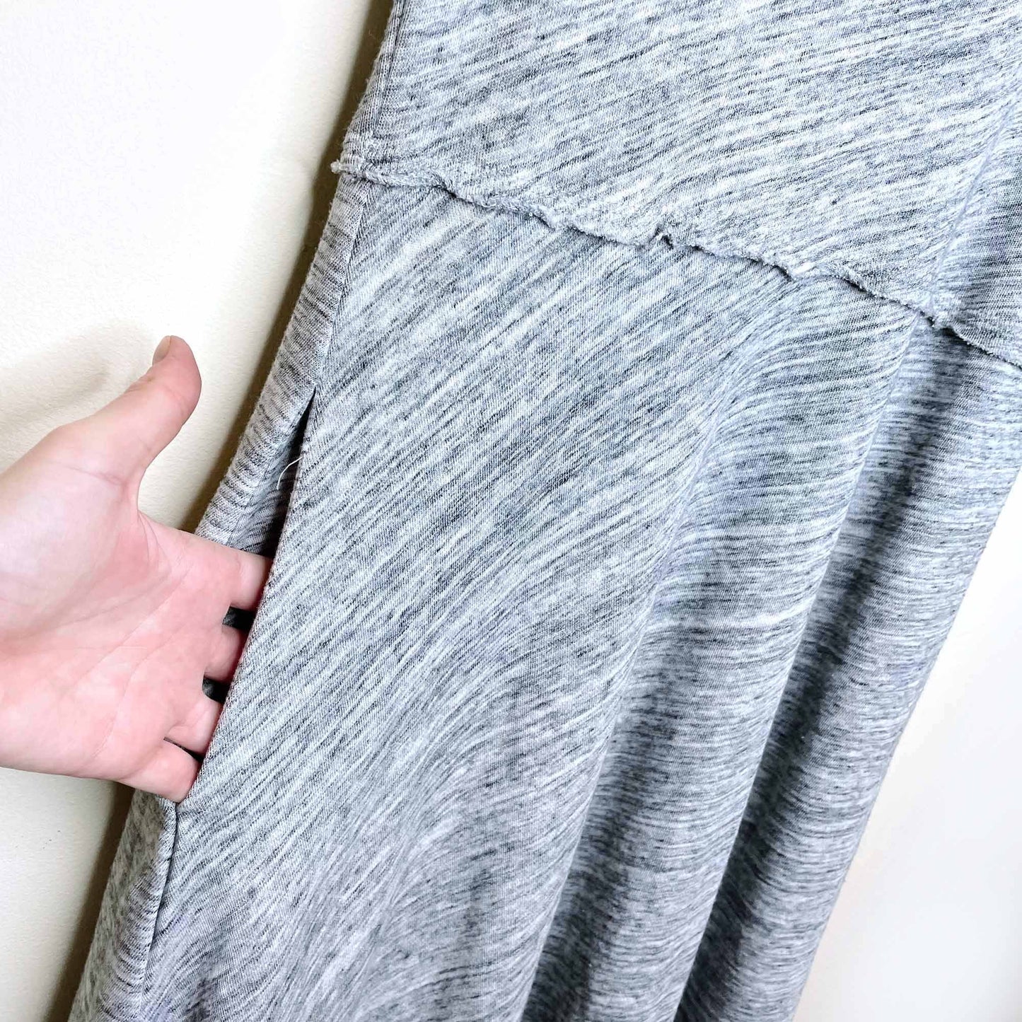 grey state apparel heather melange high neck summer dress - size large