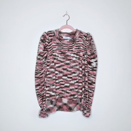 greylin serena marled puff sleeve sweater - size medium