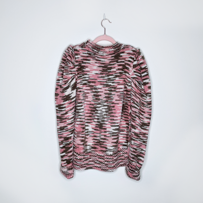 greylin serena marled puff sleeve sweater - size medium