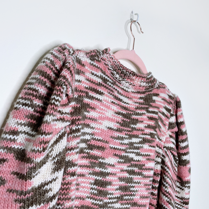 greylin serena marled puff sleeve sweater - size medium