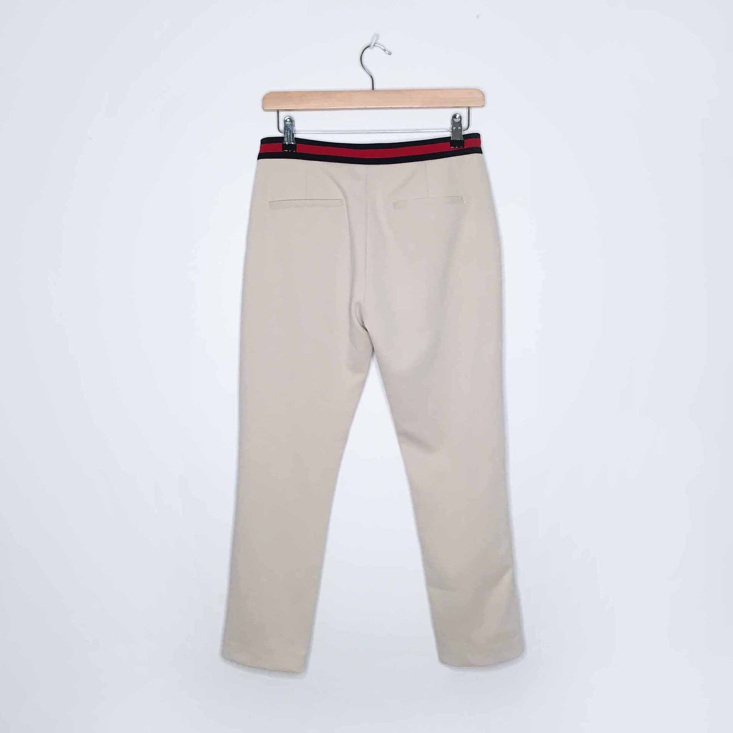 Gucci high rise crop trouser with striped waistband - size 38