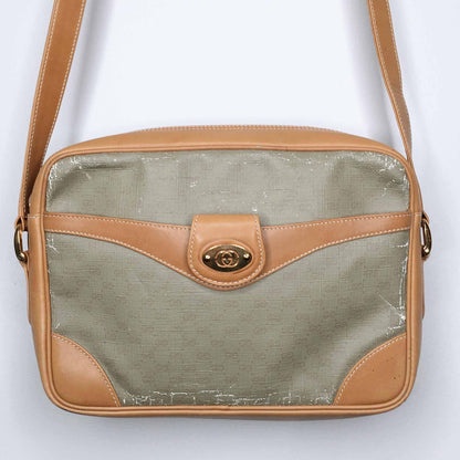 Vintage Gucci leather GG monogram crossbody bag