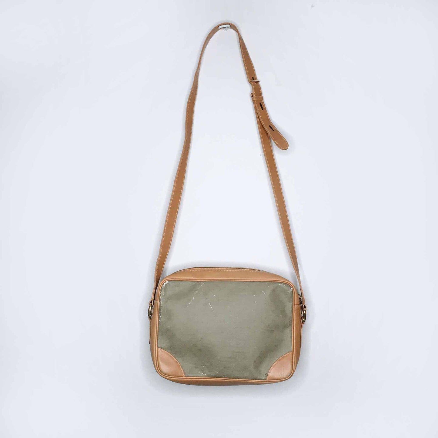 Vintage Gucci leather GG monogram crossbody bag