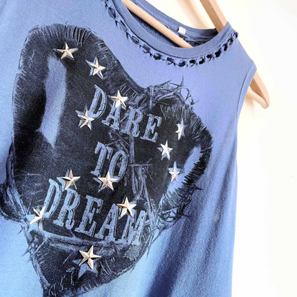 Guess festival fringe Dare to Dream studded crop top - size Medium