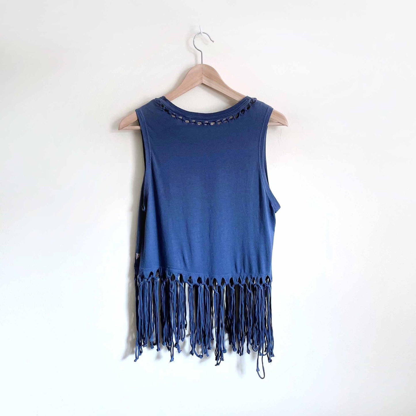 Guess festival fringe Dare to Dream studded crop top - size Medium