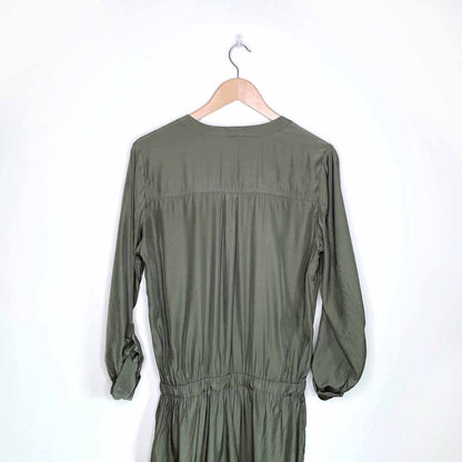 guess quinn jumpsuit with rolled sleeves - size medium