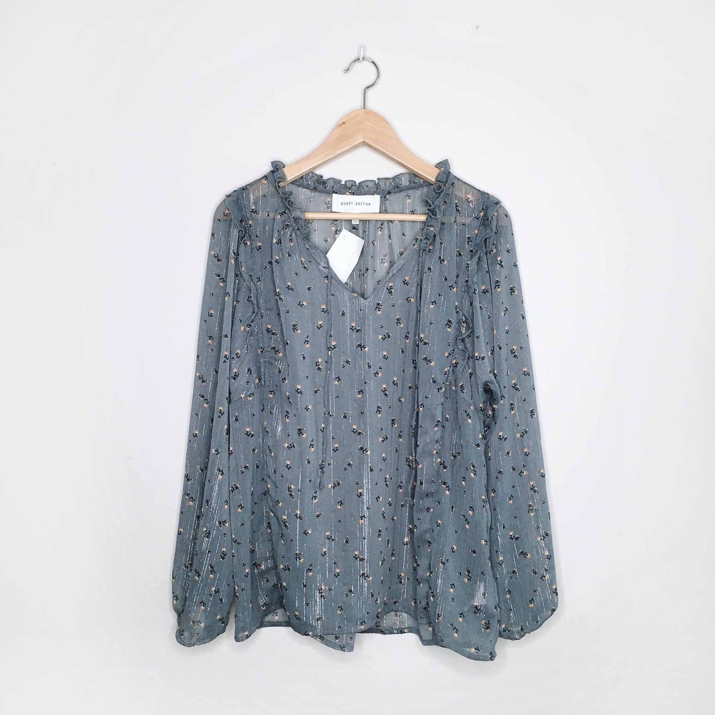 Guest Editor Anthropologie metallic boho blouse - size Large