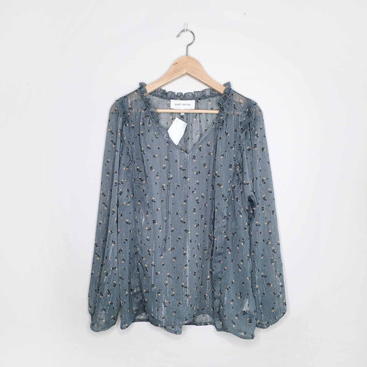 Guest Editor Anthropologie metallic boho blouse - size Large