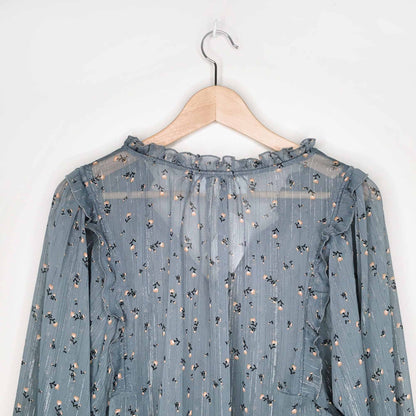 Guest Editor Anthropologie metallic boho blouse - size Large