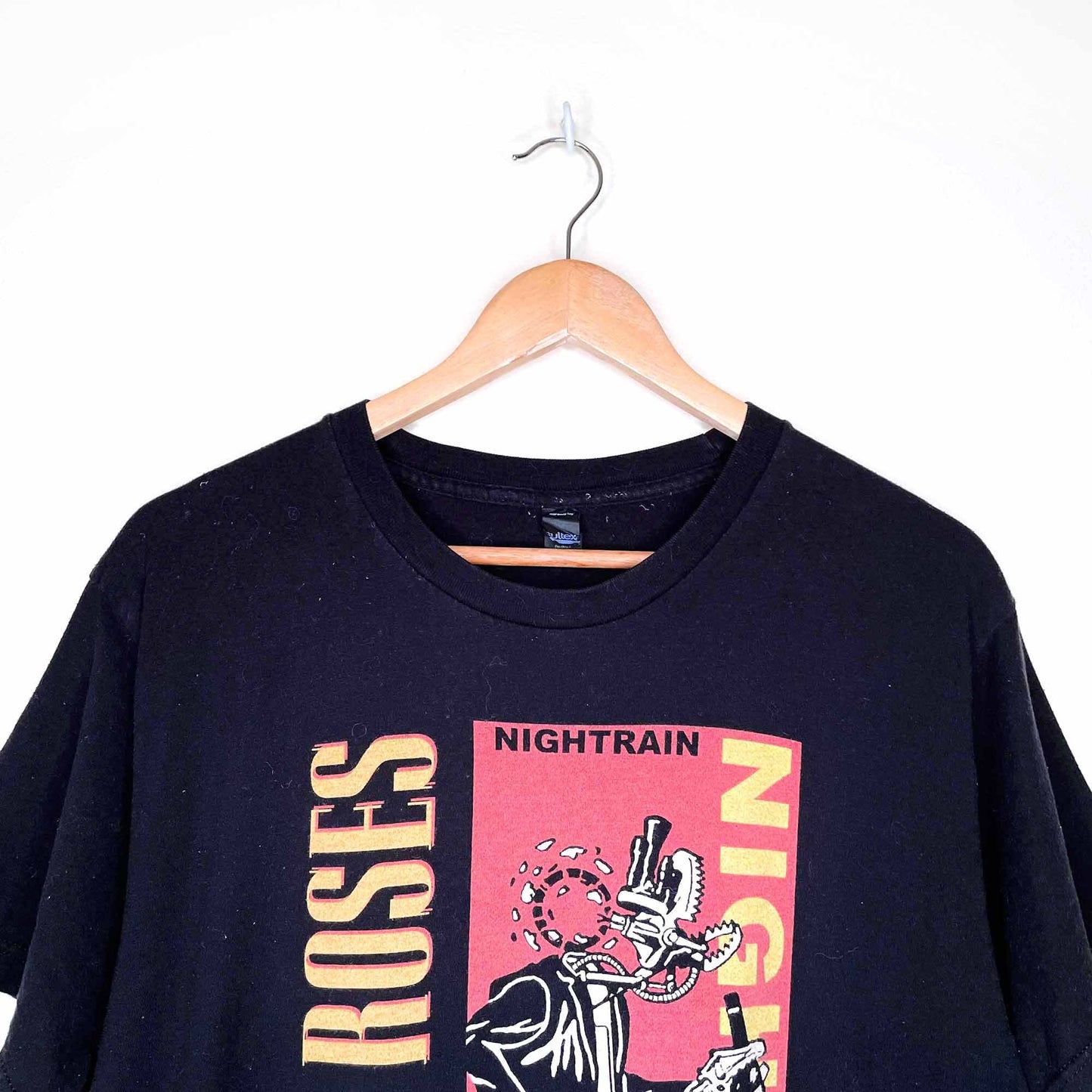 guns n roses night train band tee - size large