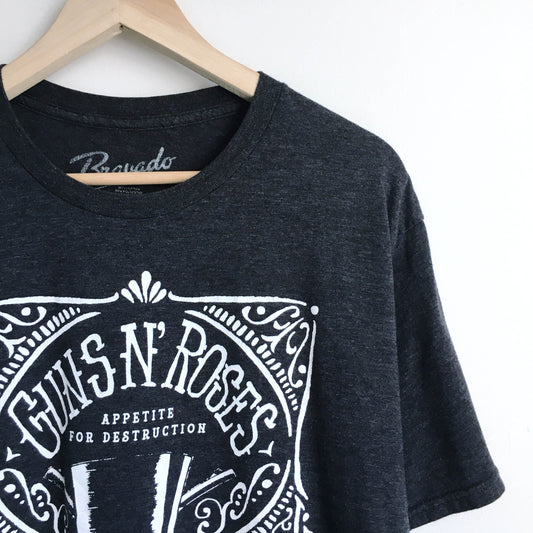 Guns n' Roses Cropped Band Tee - size XL