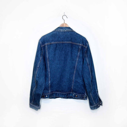 vintage 70's gwg snap button jean jacket - size medium