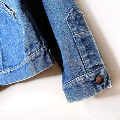 vintage 70's gwg snap button jean jacket - size medium