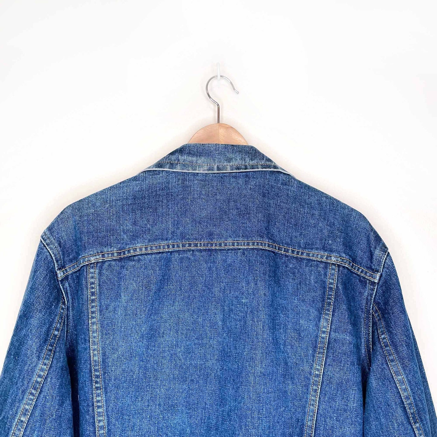 vintage 70's gwg snap button jean jacket - size medium