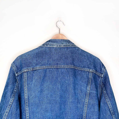 vintage 70's gwg snap button jean jacket - size medium