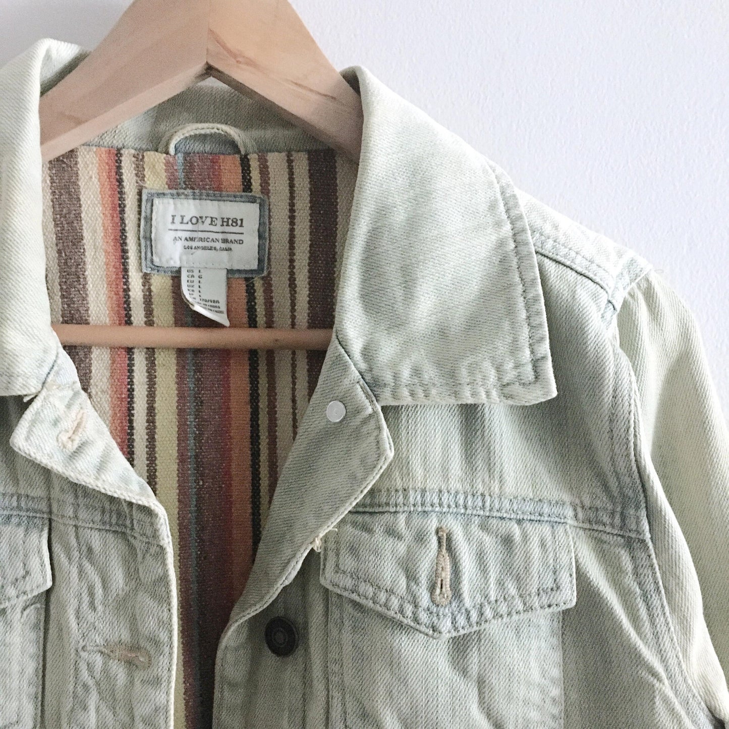 I love H81 Lined Boho Jean Jacket - size Large