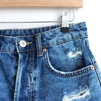 h&m high rise cut-off jean shorts - size 4