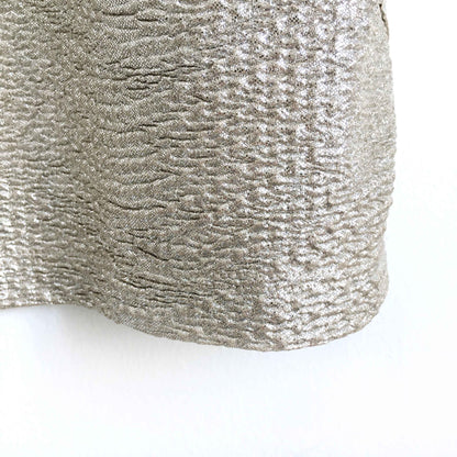 H&amp;M oversized gold crepe crinkle top - size Small