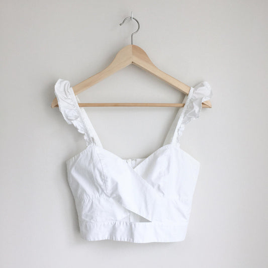 H&amp;M wrap crop with ruffles - size 6