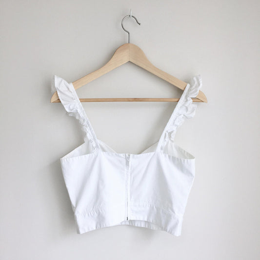 H&amp;M wrap crop with ruffles - size 6