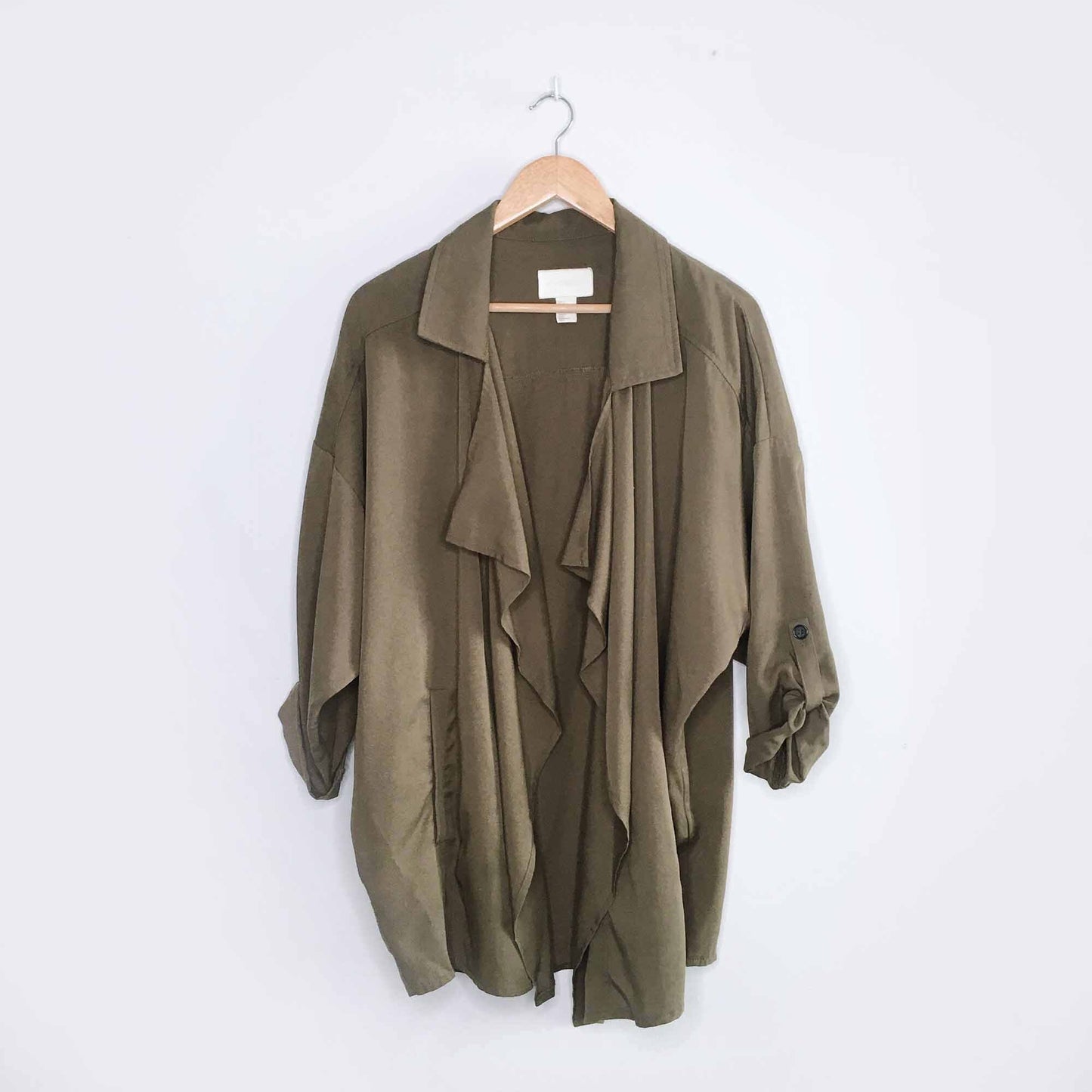 H&M Conscious oversized waterfall trench coat - size Small