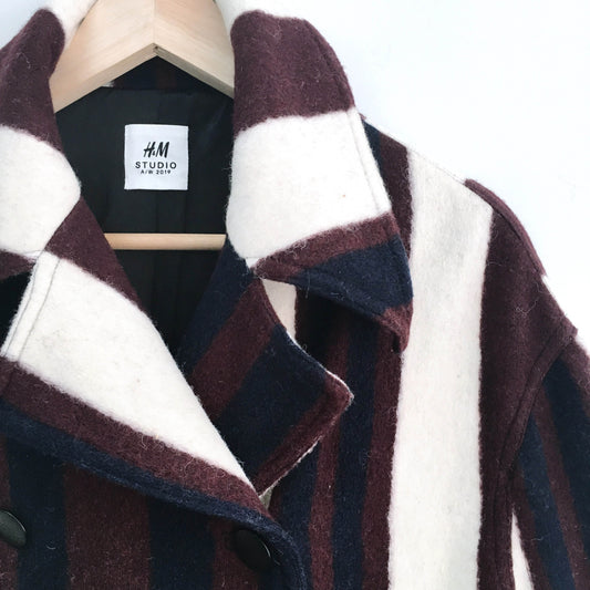 h&m studio oversized wool jacket - size 4