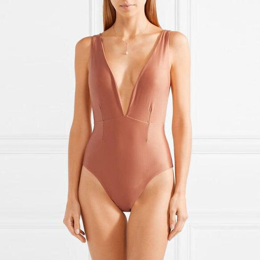 Haight Marina plunge neck multi-way one piece swimsuit - size Medium