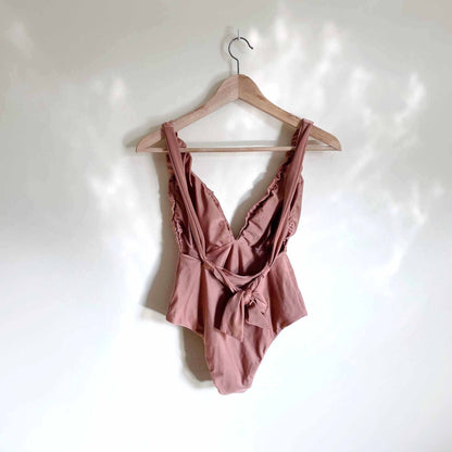 Haight Marina plunge neck multi-way one piece swimsuit - size Medium