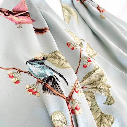 Doncaster silk sunflower bird print halter top - size 6