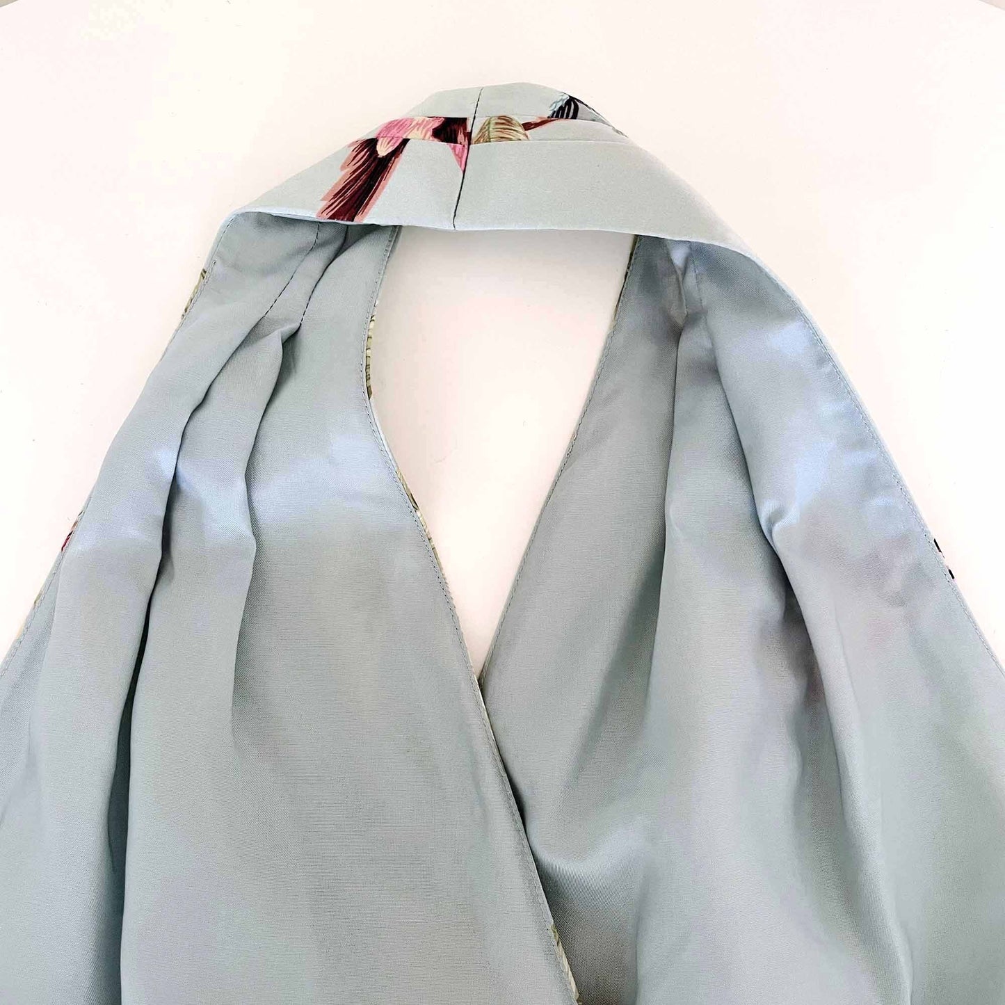 Doncaster silk sunflower bird print halter top - size 6