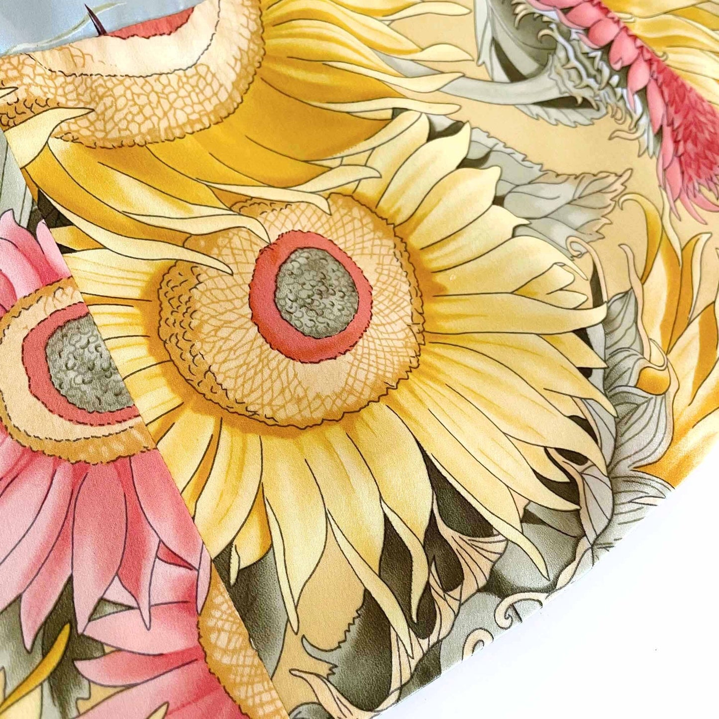 Doncaster silk sunflower bird print halter top - size 6
