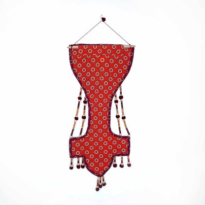 vintage boho mirror wall hanging with pockets