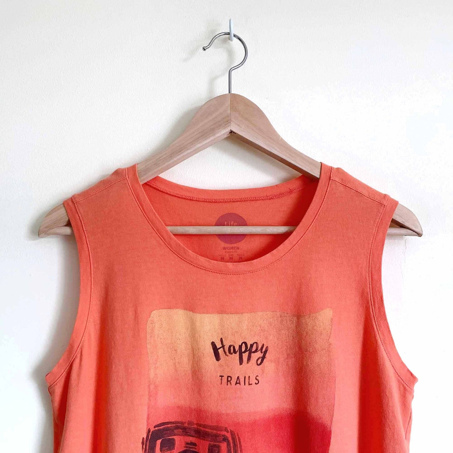 Life is Good Happy Trails Jeep sleeveless tee - size Medium