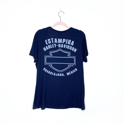 harley davidson mexico metallic graphic tee - size large