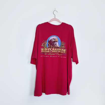 vintage 90s harley daytona beach bike week tee - size 3xl