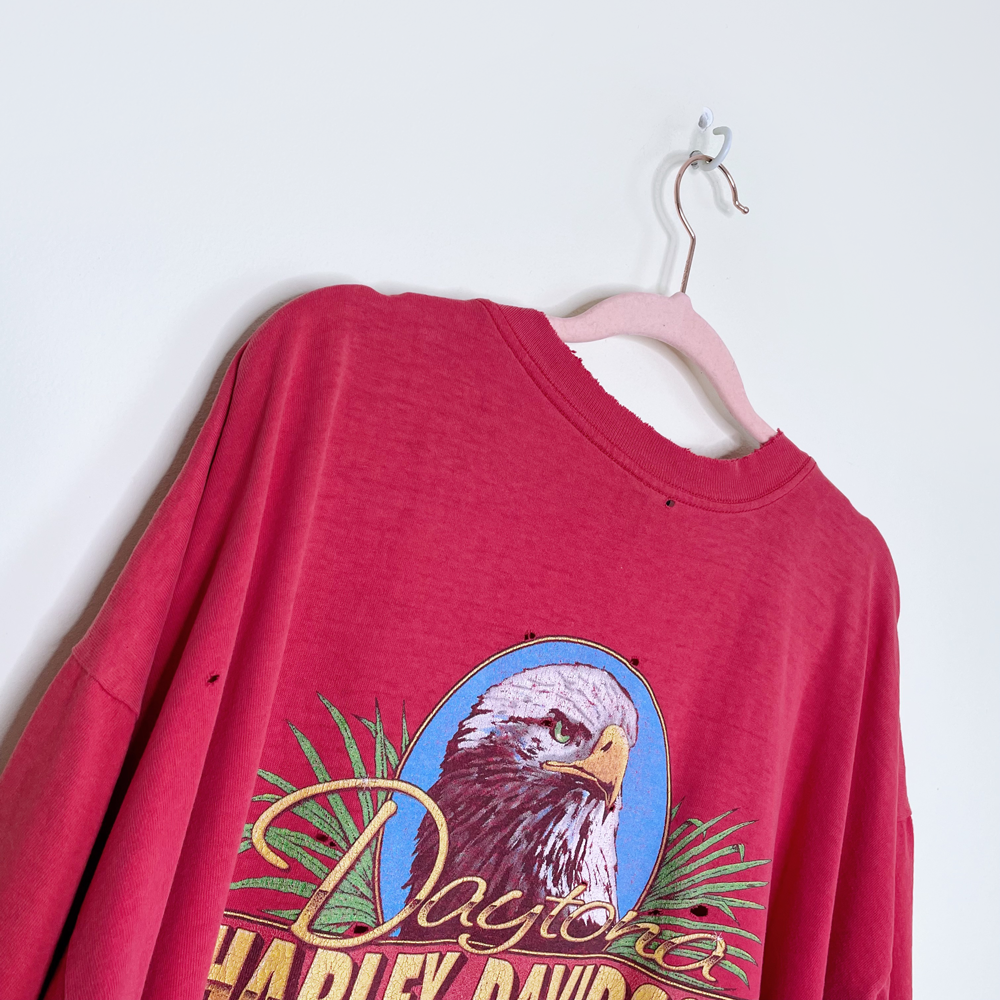 vintage 90s harley daytona beach bike week tee - size 3xl