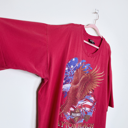 vintage 90s harley daytona beach bike week tee - size 3xl