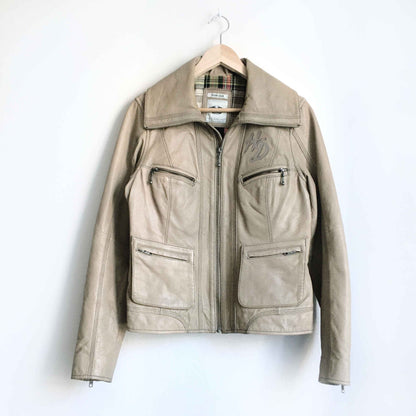 Harley Davidson leather moto jacket - size Medium